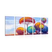 5-PIECE CANVAS PRINT AUTUMN FOREST - PICTURES OF NATURE AND LANDSCAPE - PICTURES