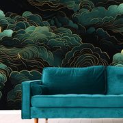 SAMOLEPÍCÍ TAPETA JEDINEČNÁ ZELENO-ZLATÁ ABSTRAKCE - TAPETY - TOTÁLNÍ VÝPRODEJ 🔥