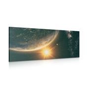 WANDBILD BLICK AUF DIE SONNE AUS DEM WELTALL - BILDER VON UNIVERSUM UND STERNEN - BILDER