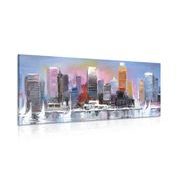 CANVAS PRINT COASTAL CITY - PICTURES OF CITIES - PICTURES