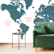 SELF ADHESIVE WALLPAPER MODERN WORLD MAP - SELF-ADHESIVE WALLPAPERS - WALLPAPERS