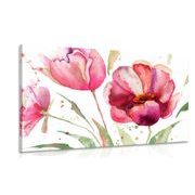 Canvas print beautiful tulips in an interesting design