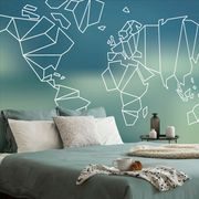 Tapete Stilisierte Weltkarte