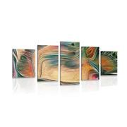 5-piece Canvas print psychedelic abstraction