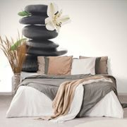 SELF ADHESIVE WALLPAPER ZEN STONES WITH A LILY - SELF-ADHESIVE WALLPAPERS - WALLPAPERS