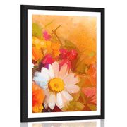 AFFICHE AVEC MONTURE BEAU BOUQUET - FLEURS - AFFICHES