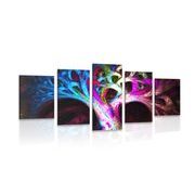 5-PIECE CANVAS PRINT ABSTRACT MYSTERIOUS TREE - ABSTRACT PICTURES - PICTURES
