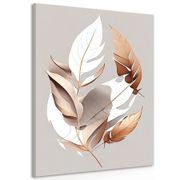 IMPRESSION SUR TOILE FEUILLES DE CUIVRE MINIMALISTES - IMPRESSIONS SUR TOILE ARBRES ET FEUILLES - IMPRESSION SUR TOILE