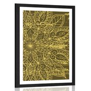 AFFICHE AVEC MONTURE LA TEXTURE DU MANDALA - FENG SHUI - AFFICHES