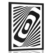 Poster mit Passepartout Schwarz-weiße Illusion