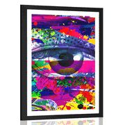 AFFICHE AVEC MONTURE OEIL HUMAIN POP-ART - POP ART - AFFICHES