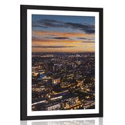 POSTER WITH MOUNT AERIAL VIEW OF LONDON - CITIES - POSTERS