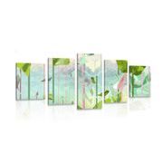 5-PIECE CANVAS PRINT ABSTRACT PARADISE - ABSTRACT PICTURES - PICTURES