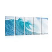 5-PIECE CANVAS PRINT SEA WAVE - PICTURES OF NATURE AND LANDSCAPE - PICTURES