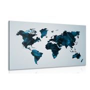 CANVAS PRINT WORLD MAP IN VECTOR GRAPHIC DESIGN - PICTURES OF MAPS - PICTURES