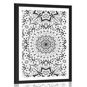 POSTER – MOTIVO ETNICO UNICO IN BIANCO E NERO - NERO E BIANCO - POSTER