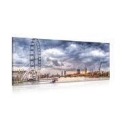 Canvas print London Eye and a view of London