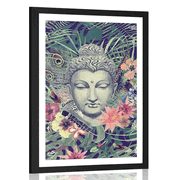 POSTER CU PASSEPARTOUT BUDDHA PE FUNDAL EXOTIC - FENG SHUI - POSTERE