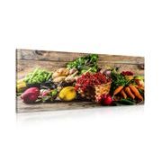 CANVAS PRINT FRESH FRUITS AND VEGETABLES - PICTURES OF FOOD AND DRINKS - PICTURES