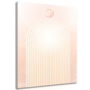 SLIKA MODERNA DUGA BOJE BRESKVE MID-CENTURY - APSTRAKTNE SLIKE - SLIKE