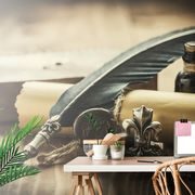 WALL MURAL HISTORICAL PEN AND PARCHMENT - WALLPAPERS VINTAGE AND RETRO - WALLPAPERS