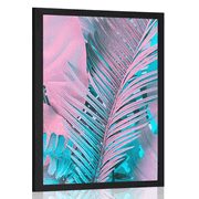 POSTER PALM LEAVES IN UNUSUAL NEON COLORS - NATURE - POSTERS