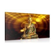 Picture of Buddha statue with abstract background