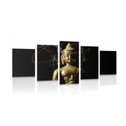 5-PIECE CANVAS PRINT BUDDHA STATUE - PICTURES FENG SHUI - PICTURES