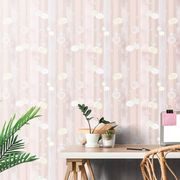 Wallpaper birds on trees with a pink background