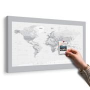 PARAFA KÉP FEKETE FEHÉR TÉRKÉP SZÜRKE SZÉLEKKEL - PARAFA KÉPEK - KÉPEK