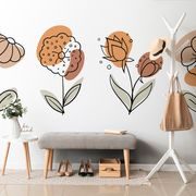 SELF ADHESIVE WALLPAPER MINIMALISTIC FLOWERS - SELF-ADHESIVE WALLPAPERS - WALLPAPERS