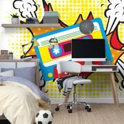 SELF ADHESIVE WALLPAPER POP ART CASSETTE - SELF-ADHESIVE WALLPAPERS - WALLPAPERS