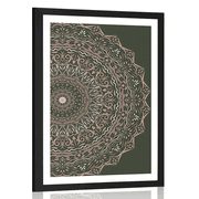 PLAKAT S PASPARTUOM MANDALA U VINTAGE STILU - FENG SHUI - PLAKATI