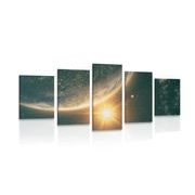 5-PIECE CANVAS PRINT VIEW FROM SPACE - PICTURES OF SPACE AND STARS - PICTURES