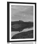 AFFICHE AVEC MONTURE PAYSAGE EN NOIR ET BLANC - NOIR ET BLANC - AFFICHES