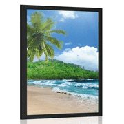 POSTER WUNDERSCHÖNER STRAND AUF DER SEYCHELLEN-INSEL - NATUR - POSTER