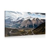 CANVAS PRINT BEAUTIFUL MOUNTAIN PANORAMA - PICTURES OF NATURE AND LANDSCAPE - PICTURES