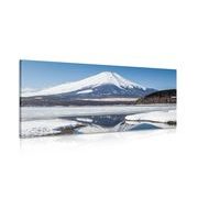 Picture snowy Mount Fuji