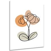 WANDBILD MINIMALISTISCHE BLUME AUF WEISSEM HINTERGRUND NO1 - BILDER BLUMEN - BILDER