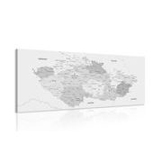 STAMPA SU TELA – MAPPA GRIGIA ELEGANTE DELLA REPUBBLICA CECA - STAMPE E QUADRI - 🔥 SVENDITA TOTALE