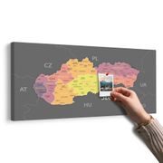 QUADRO IN SUGHERO – MAPPA DELLA SLOVACCHIA PASTELLO - QUADRI SU SUGHERO - STAMPE E QUADRI