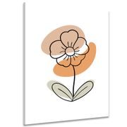 WANDBILD MINIMALISTISCHE BLUME AUF WEISSEM HINTERGRUND NO4 - BILDER BLUMEN - BILDER