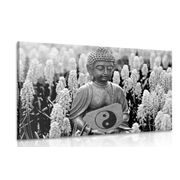 QUADRO BUDDHA CON YIN E YANG IN BIANCO E NERO - QUADRI BIANCO E NERO - QUADRI