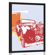 POSTER RETRO CAR WITH AN ABSTRACTION - CARS - POSTERS