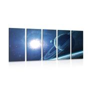 5-PIECE CANVAS PRINT PLANET IN SPACE - PICTURES OF SPACE AND STARS - PICTURES