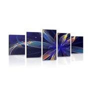 5-PIECE CANVAS PRINT VIRTUAL FLOWER - ABSTRACT PICTURES - PICTURES