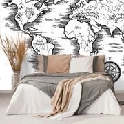 SELF ADHESIVE WALLPAPER WORLD MAP IN A BEAUTIFUL DESIGN - SELF-ADHESIVE WALLPAPERS - WALLPAPERS