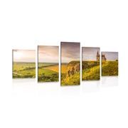 5-PIECE CANVAS PRINT OLD CHURCH IN NITRA - PICTURES OF NATURE AND LANDSCAPE - PICTURES