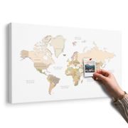 WANDBILD AUF KORK WELTKARTE MIT VINTAGE-ELEMENTEN - BILDER - 🔥 TOTALAUSVERKAUF