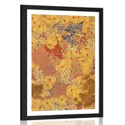 AFFICHE AVEC MONTURE ABSTRACTION DANS LE STYLE DE G. KLIMT - ABSTRAIT ET À MOTIFS - AFFICHES